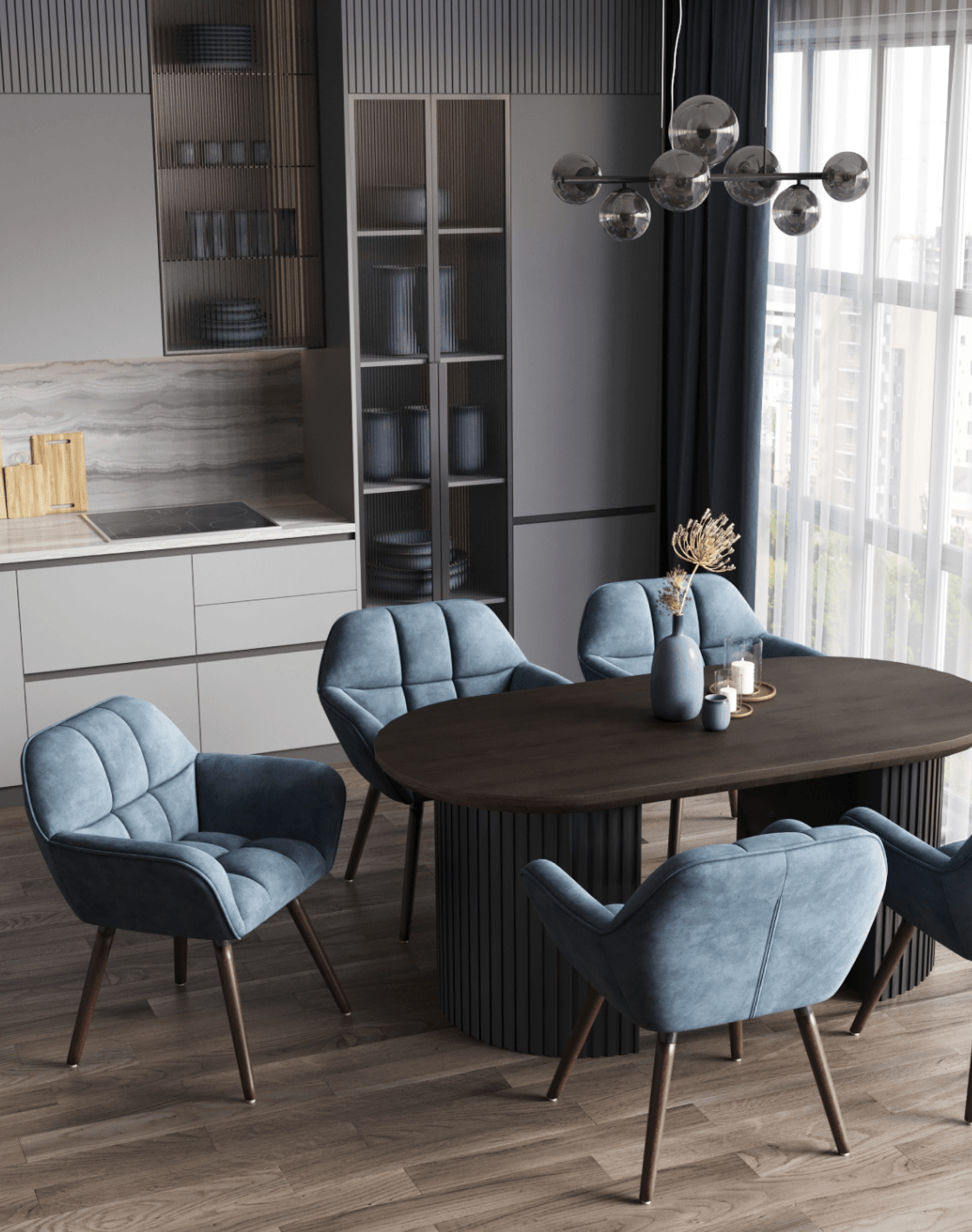  Стол Ballet, Кресло Брайан, Светильник подвесной Renny