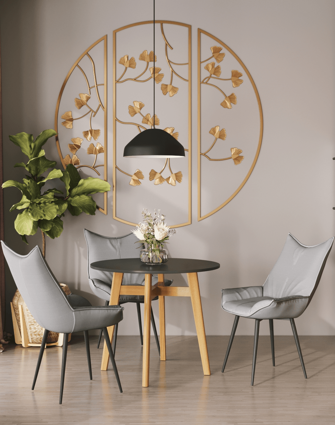 Стул Осло, Стол Target, Светильник подвесной Shades 