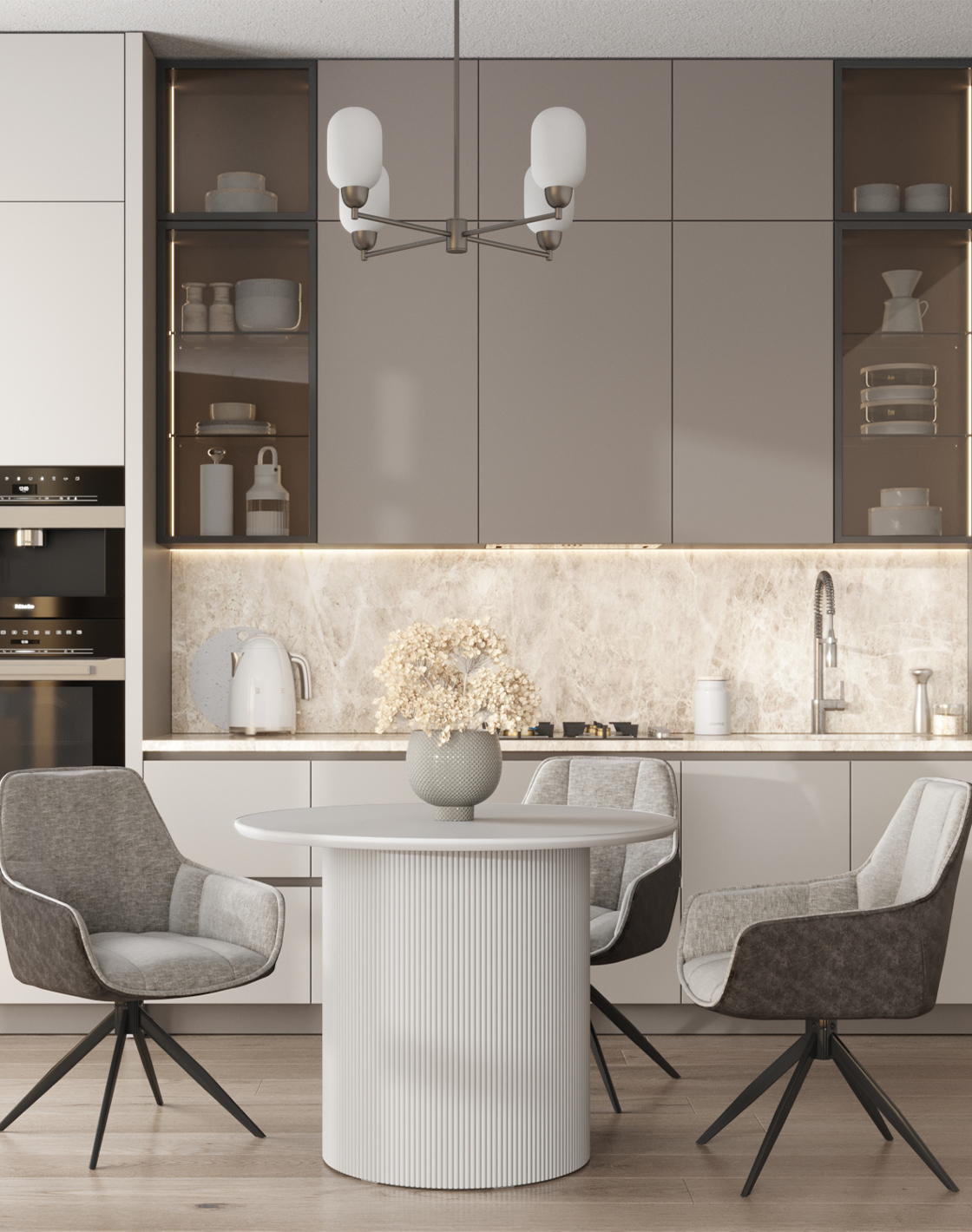 Стул Alba, Стол Ballet, Люстра подвесная Gracy 