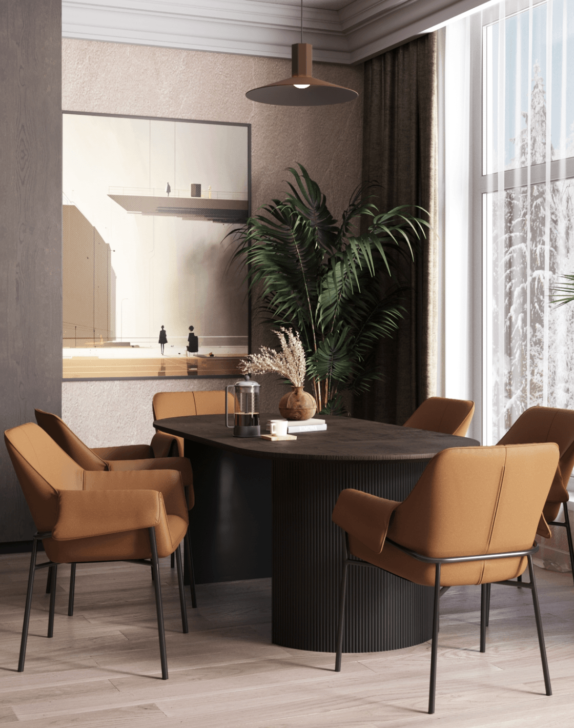 Стол Ballet, Кресло Бесс, Светильник подвесной Ontario