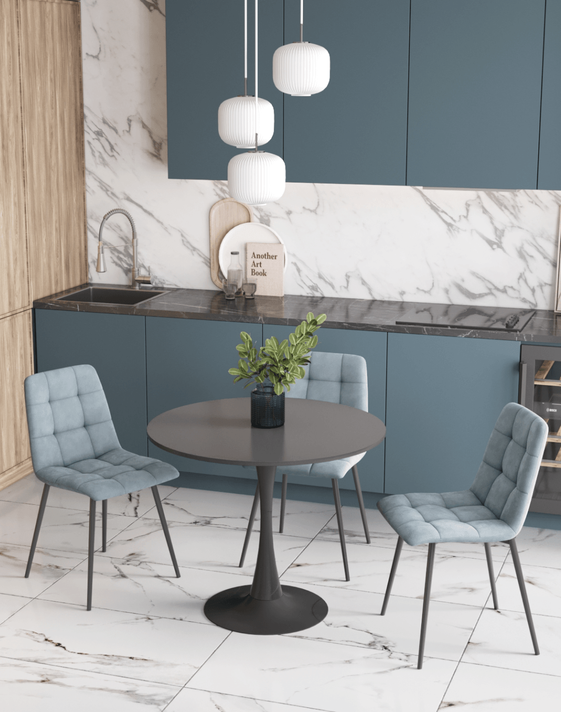 Стол Tulip, Стул Одди, Светильник подвесной Ivory