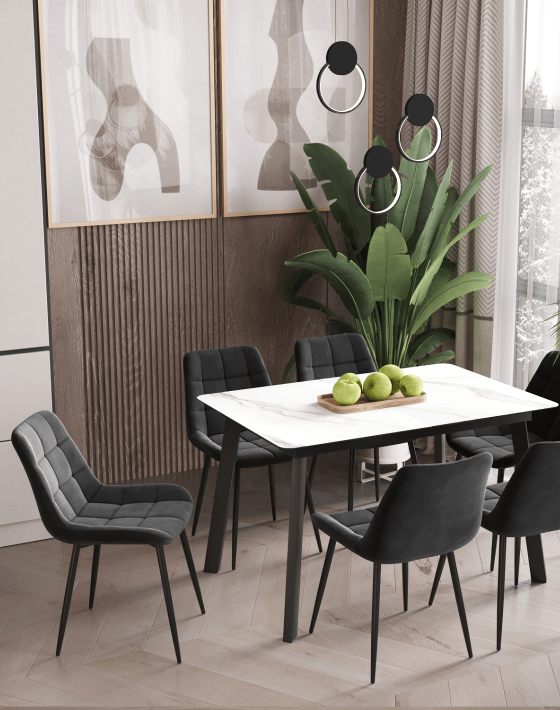 Стол Batu, Стул Флекс, Светильник подвесной Store