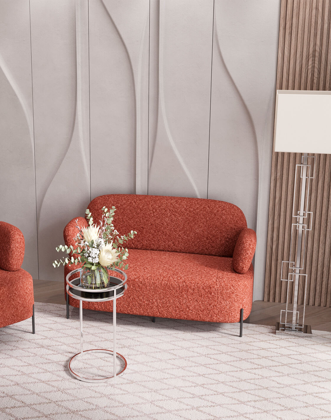 Диван Кэнди, Кресло Кэнди, Торшер Nemesia, Журнальный столик Гестия