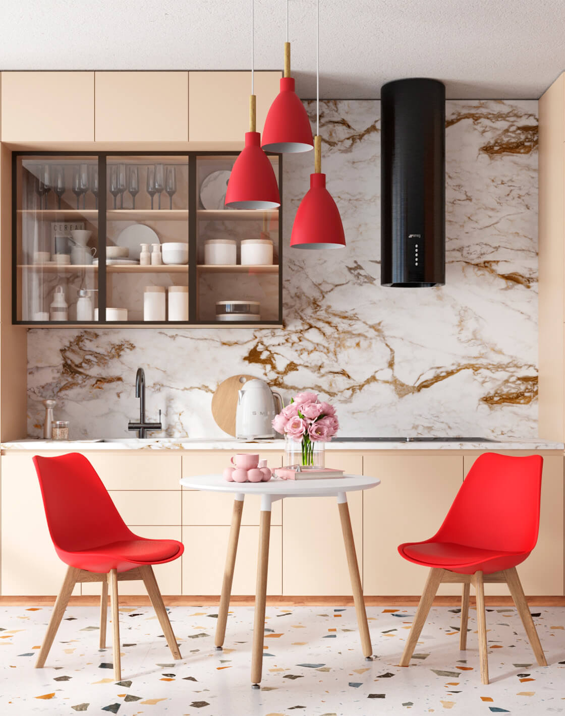 Стол DST, Стул FRANKFURT, Светильник подвесной Toni