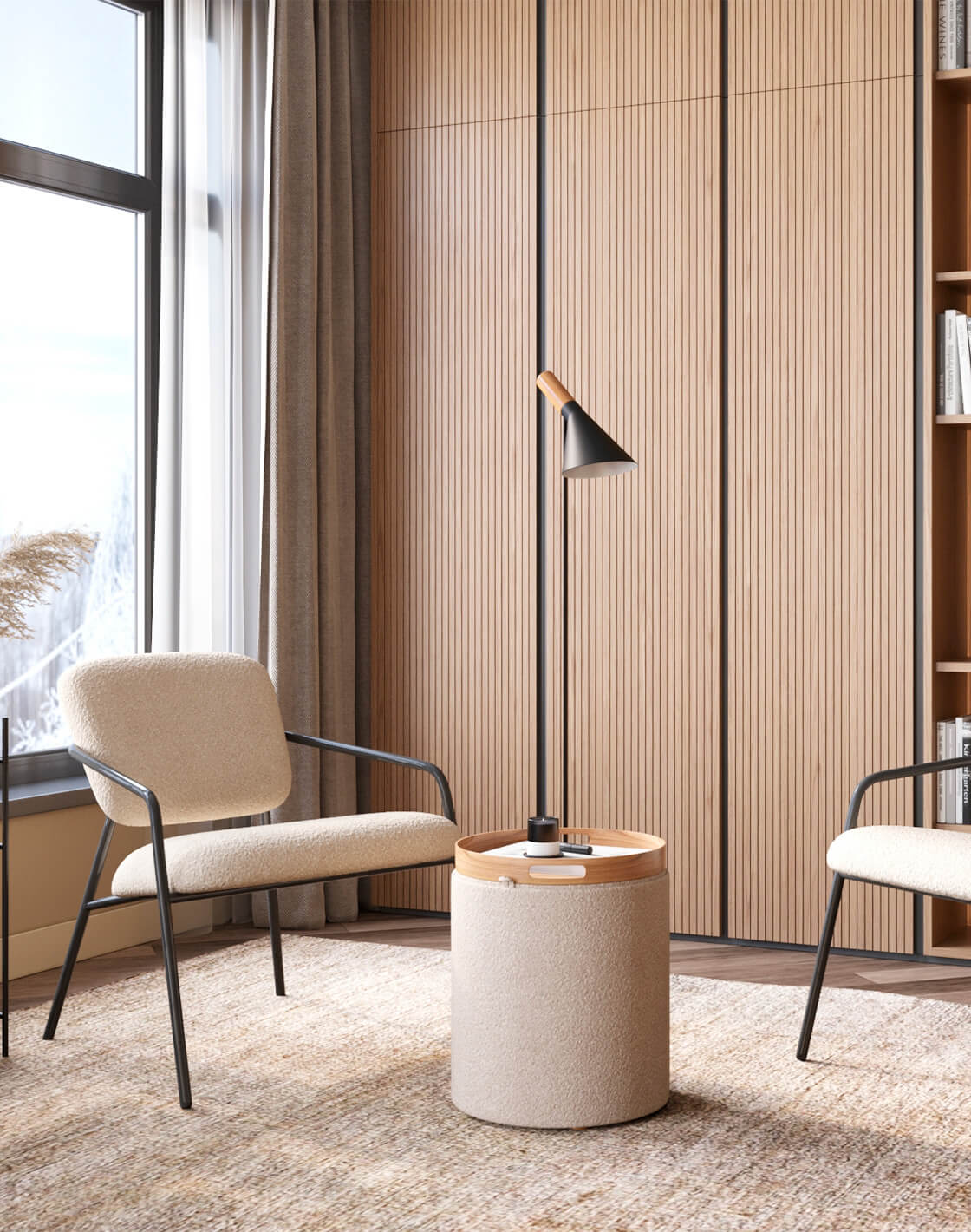  Торшер Turin, Кресло Rooney, Пуф-столик Хюгге