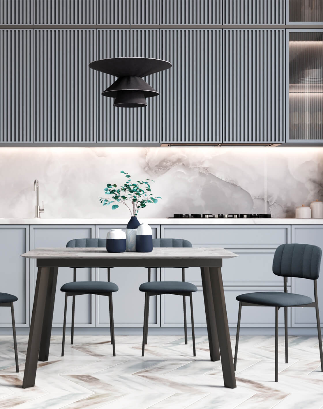 Стол Batu, Стул Майло, Светильник подвесной Mantis