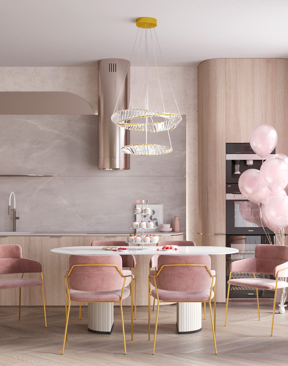 Стул Полин, Стол Opera, Светильник подвесной Asti