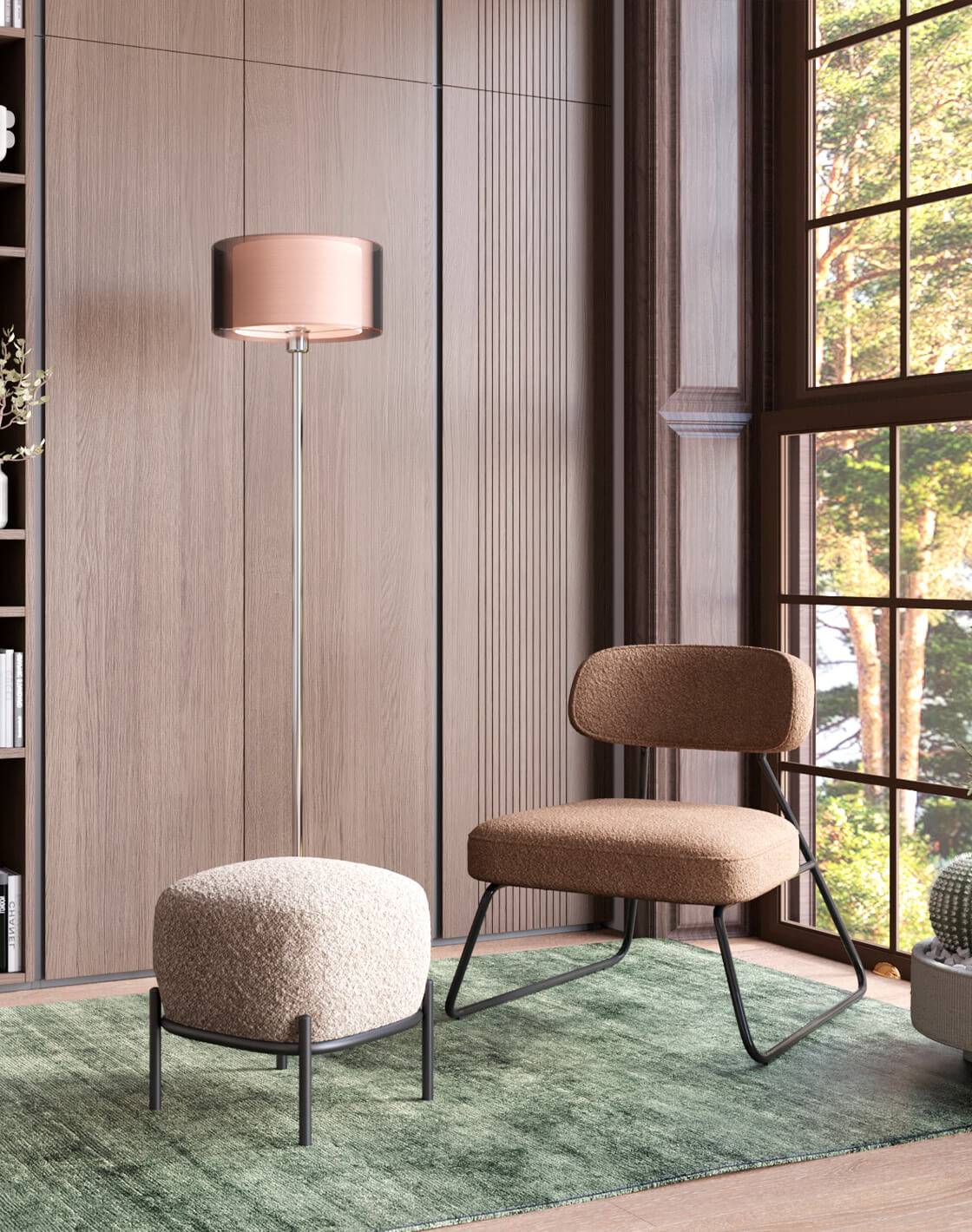  Пуф Стоун, Кресло Kate, Торшер Room