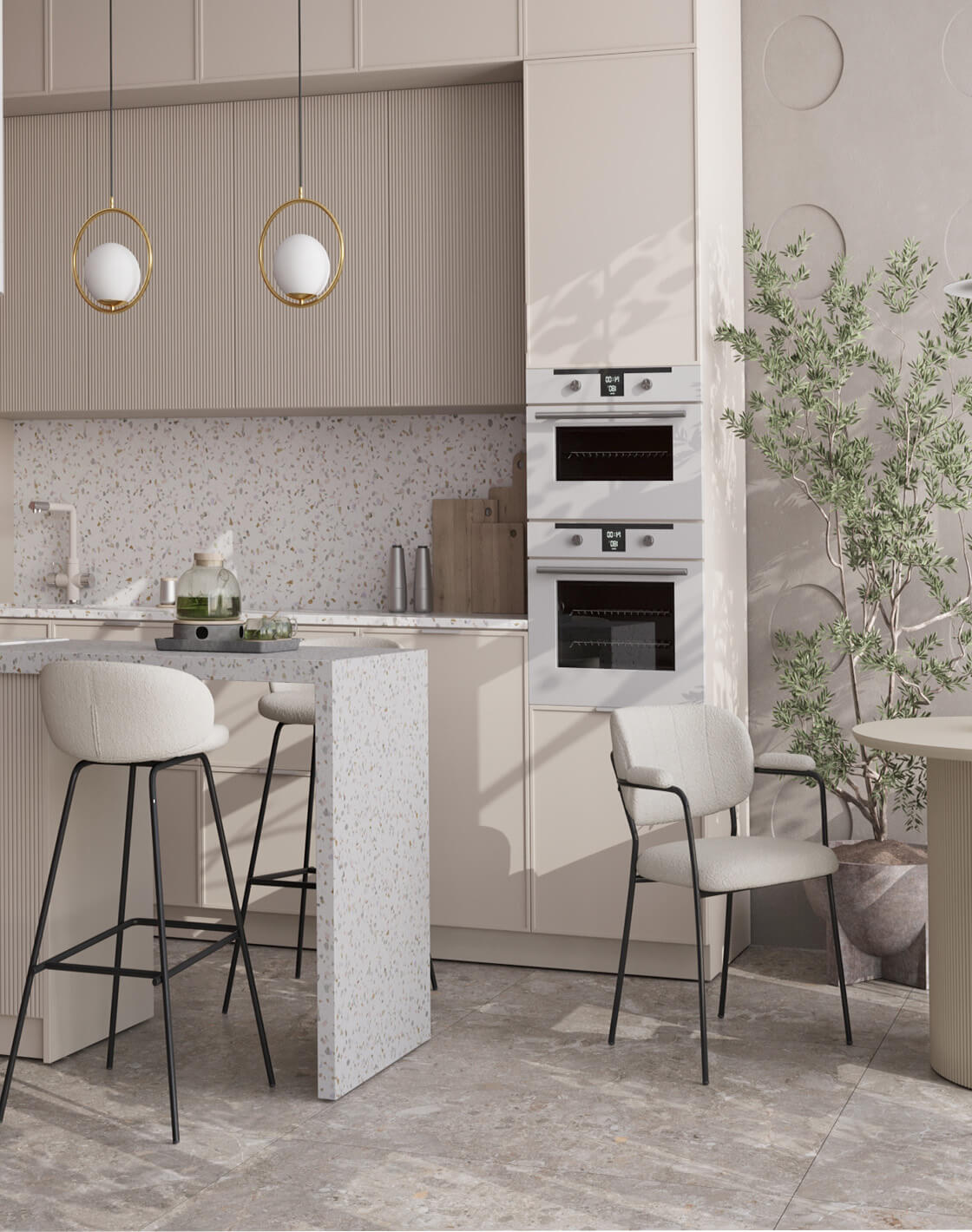  Стол Ballet, Стул Кэрол, Стул барный Nita, Подвесной светильник Barocco