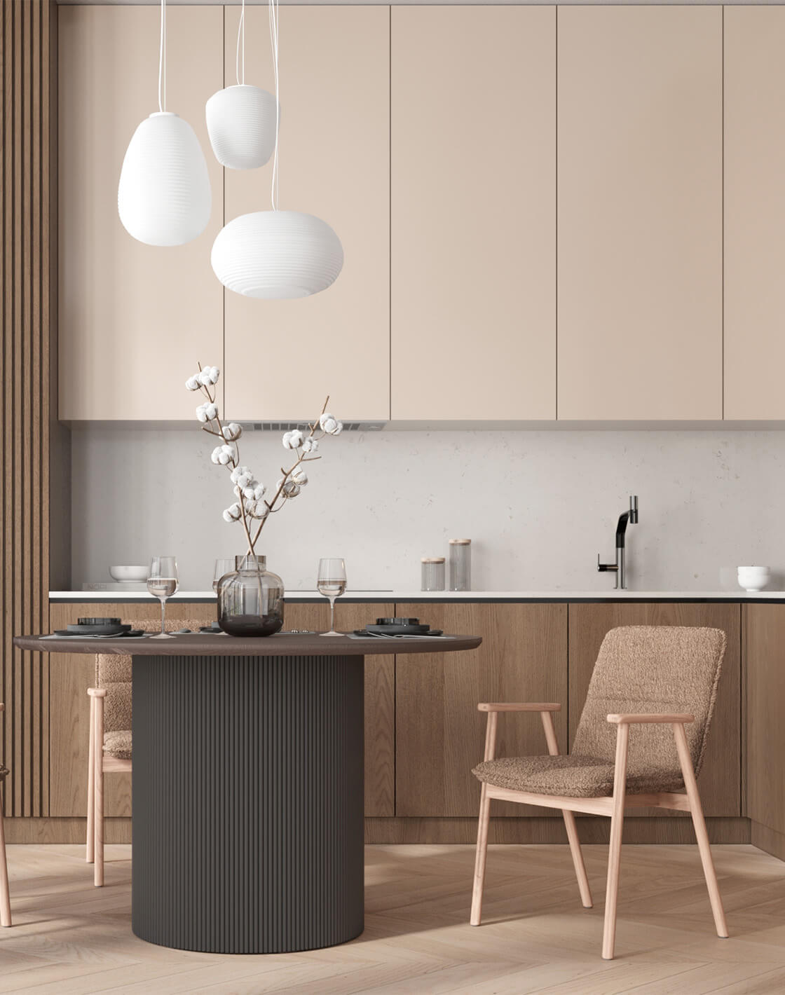 Стул Philo, Стол Ballet, Светильник подвесной Arden