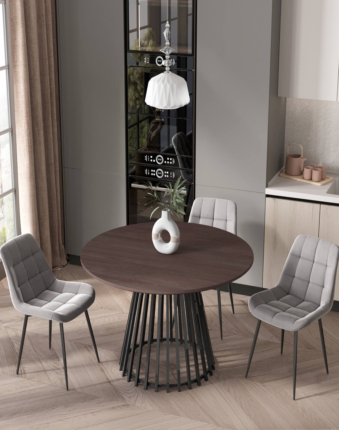 Стул Флекс, Стол Daphne, Светильник подвесной  Charm