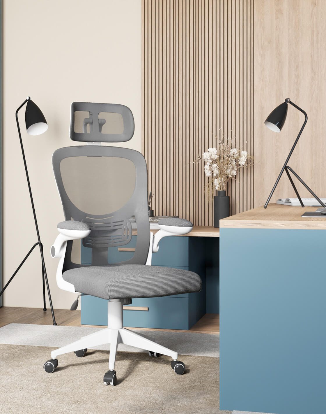 Торшер Show, Лампа настольная Show, Кресло офисное TopChairs Airone, 