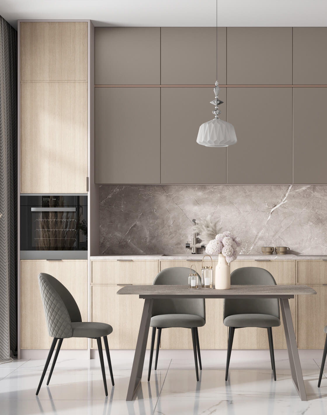 Стул Lilly, Стол Vermont, Светильник подвесной Charm