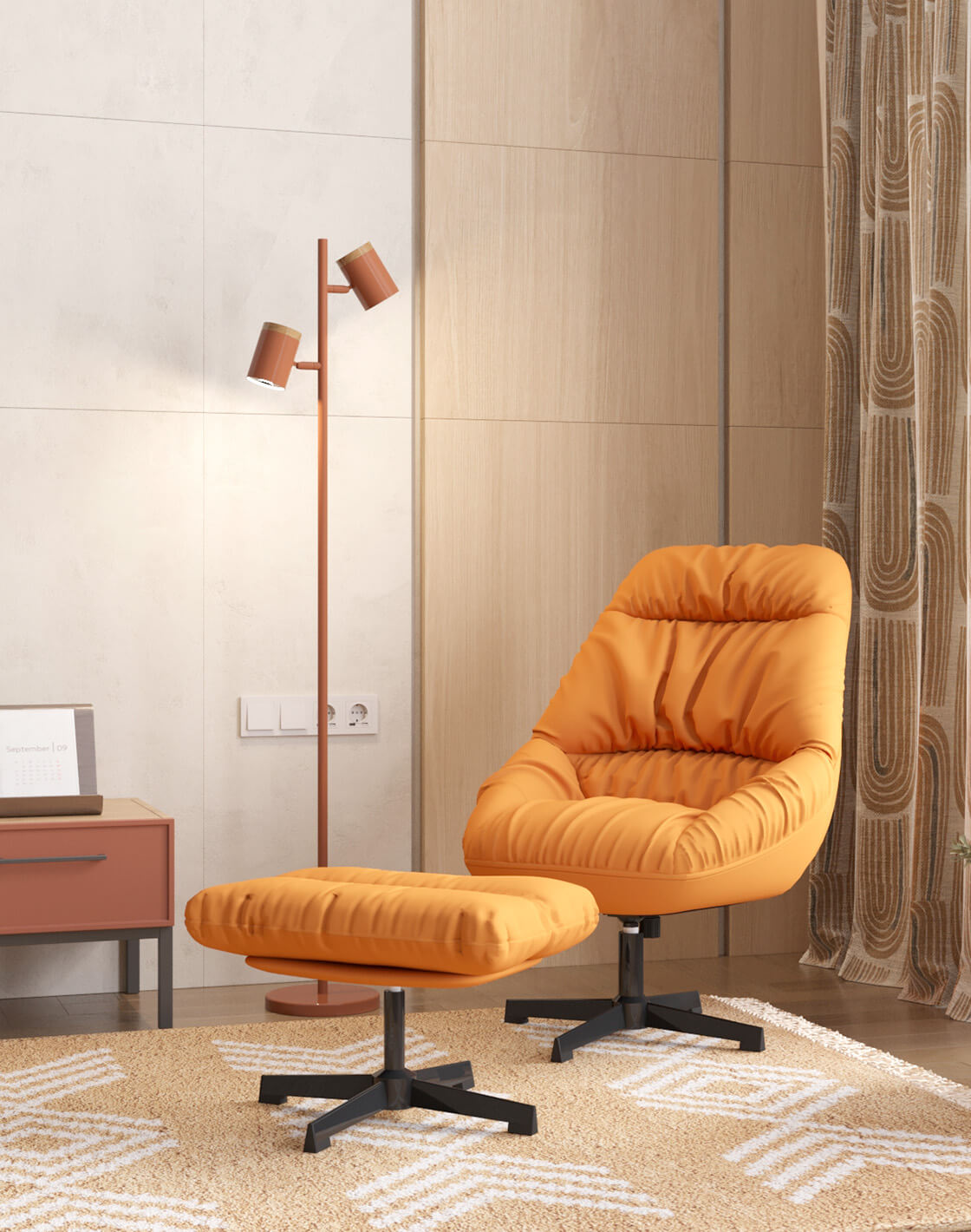 Кресло Оррелл, Торшер Asheswood