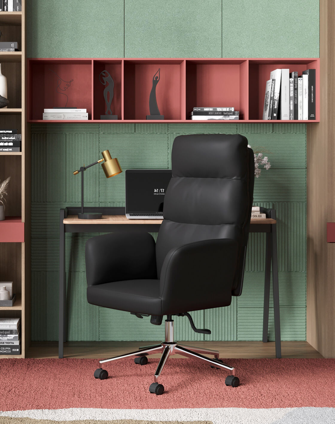 Стол письменный Pyramid, Кресло руководителя TopChairs Solid 