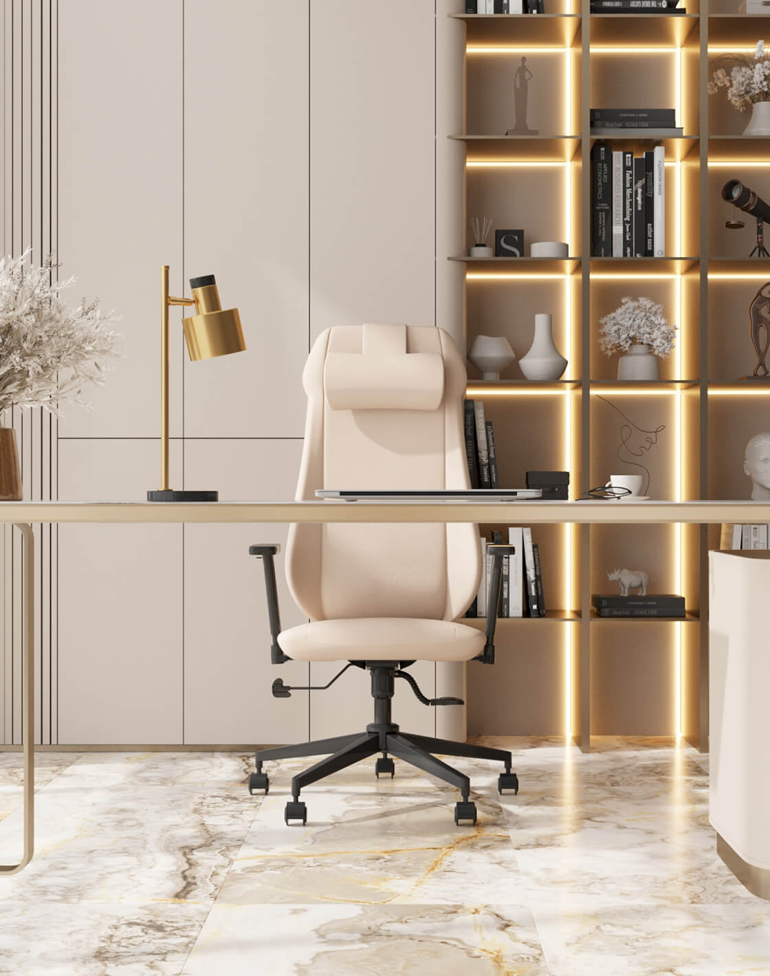 Лампа настольная Goldy, Кресло руководителя TopChairs Trophey 