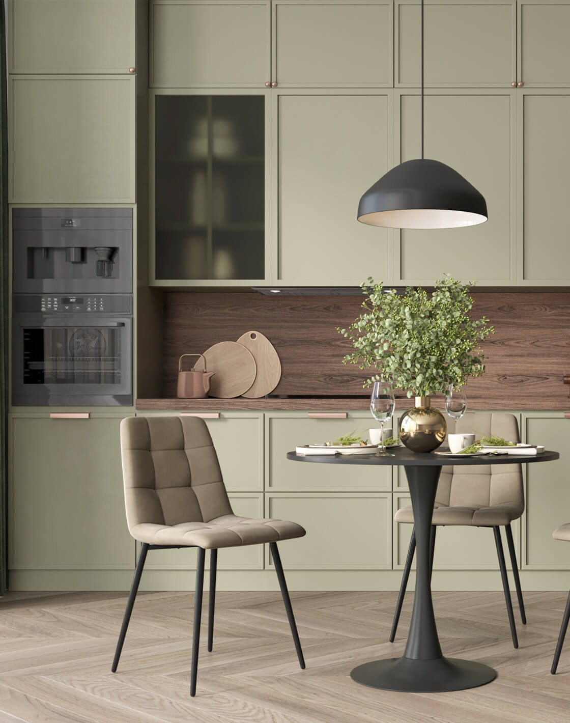 Стол Tulip, Стул Одди, Светильник подвесной Shades