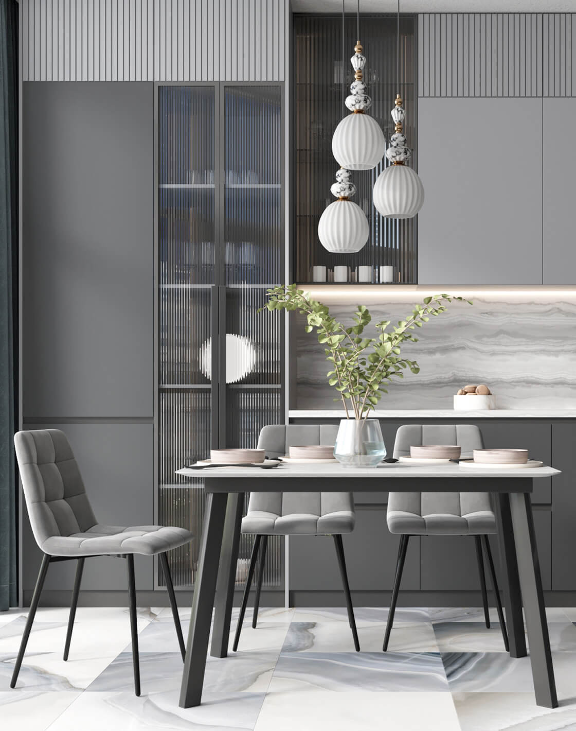 Стол Batu, Стул Одди, Светильник подвесной Charm