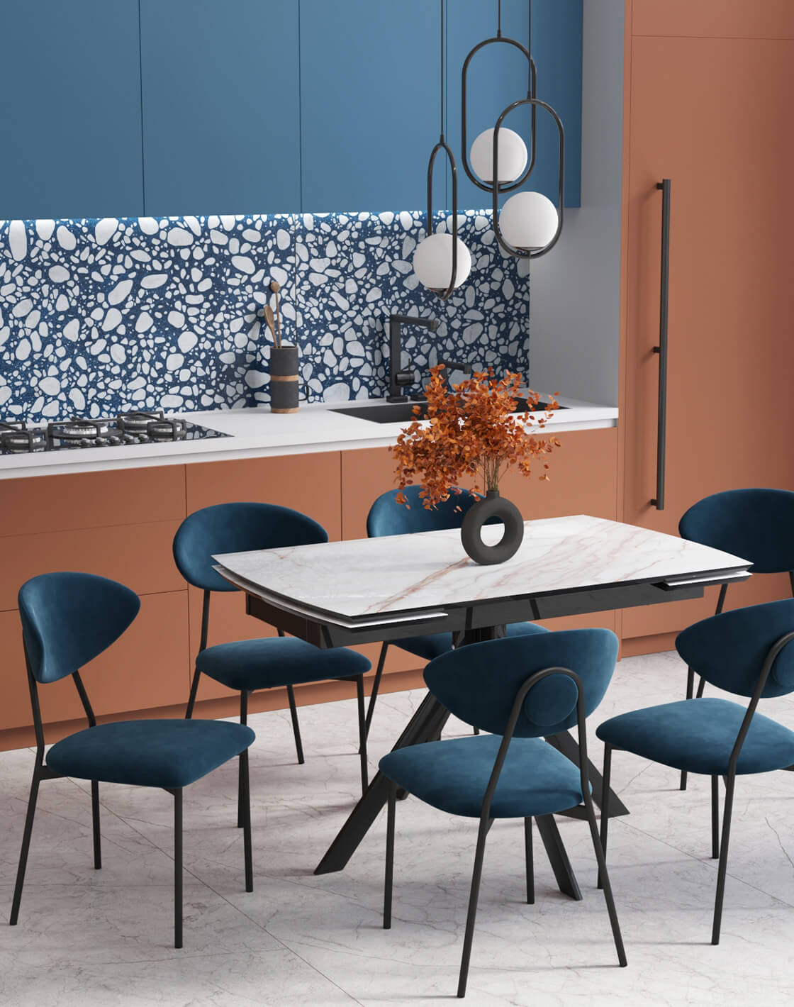 Стол Галац, Стул Квинси, Светильник подвесной Klaster Стол Галац, Стул Квинси, Светильник подвесной Klaster