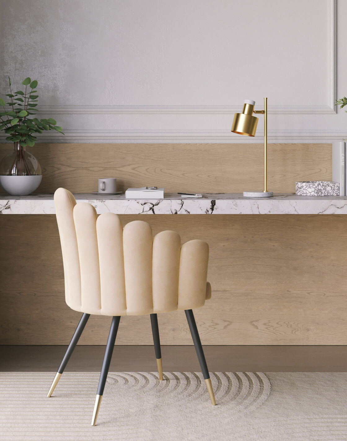 Кресло Камелия, Лампа настольная Goldy