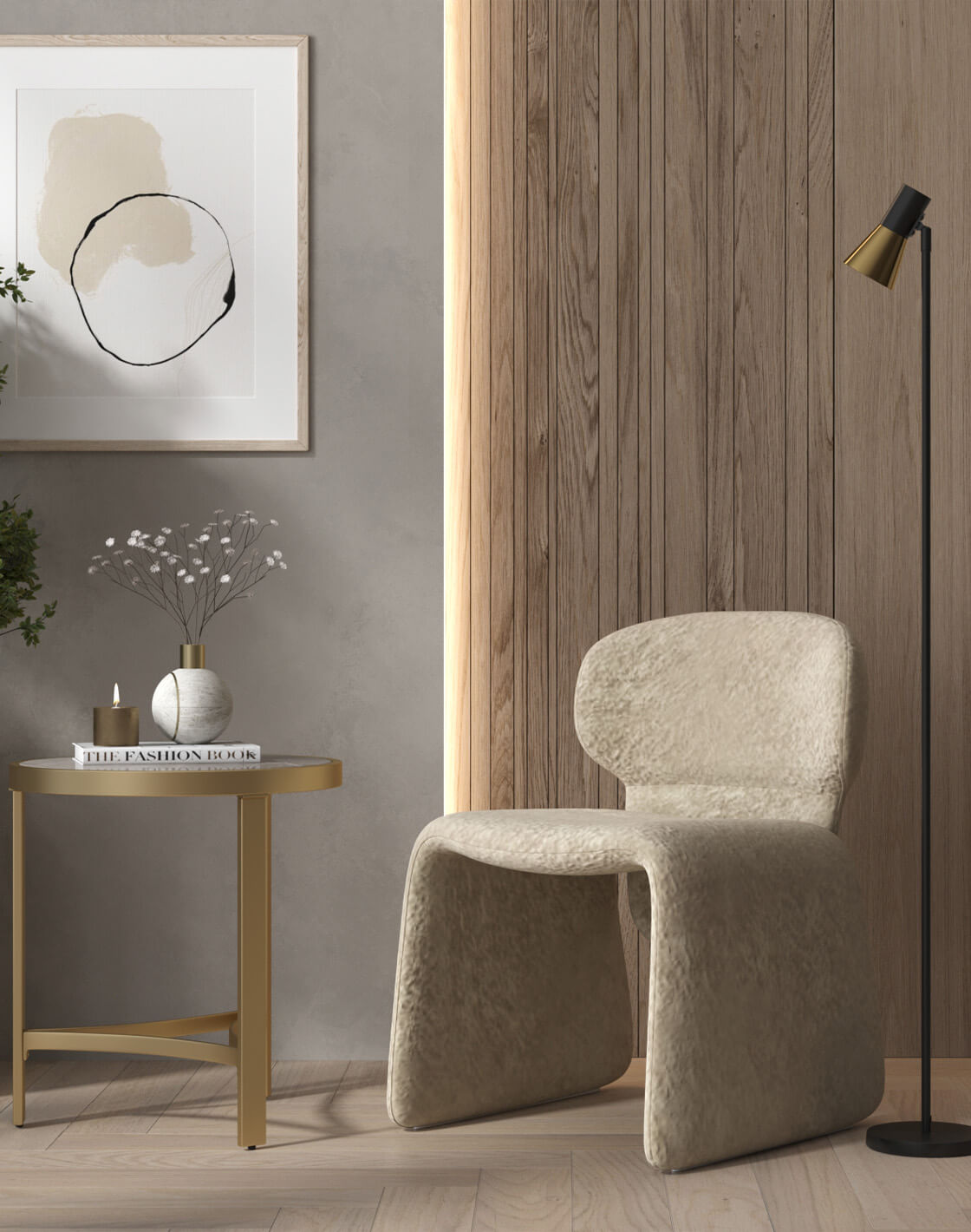 Кресло Naree, Торшер Melro, Журнальный столик Адриана