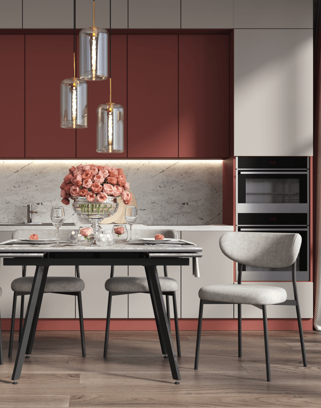 Стул Ayla,Стол Тайл,Светильник подвесной Scrum