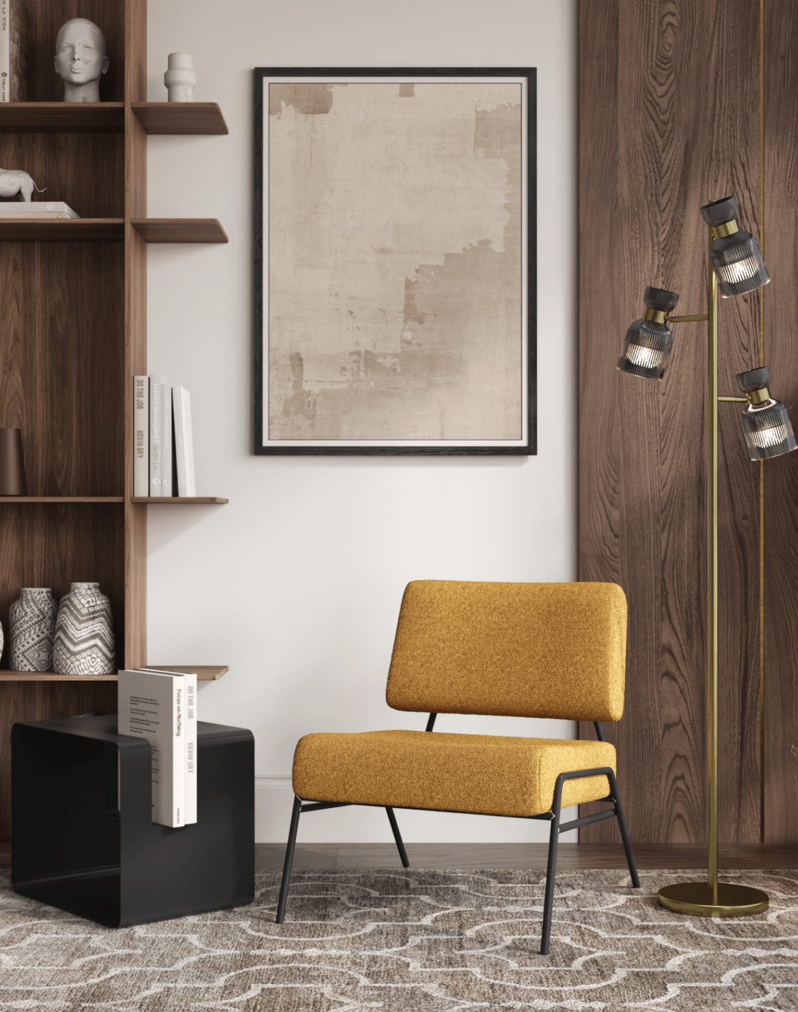 Торшер Hadley,Кресло Теллинг,Журнальный столик Viwa