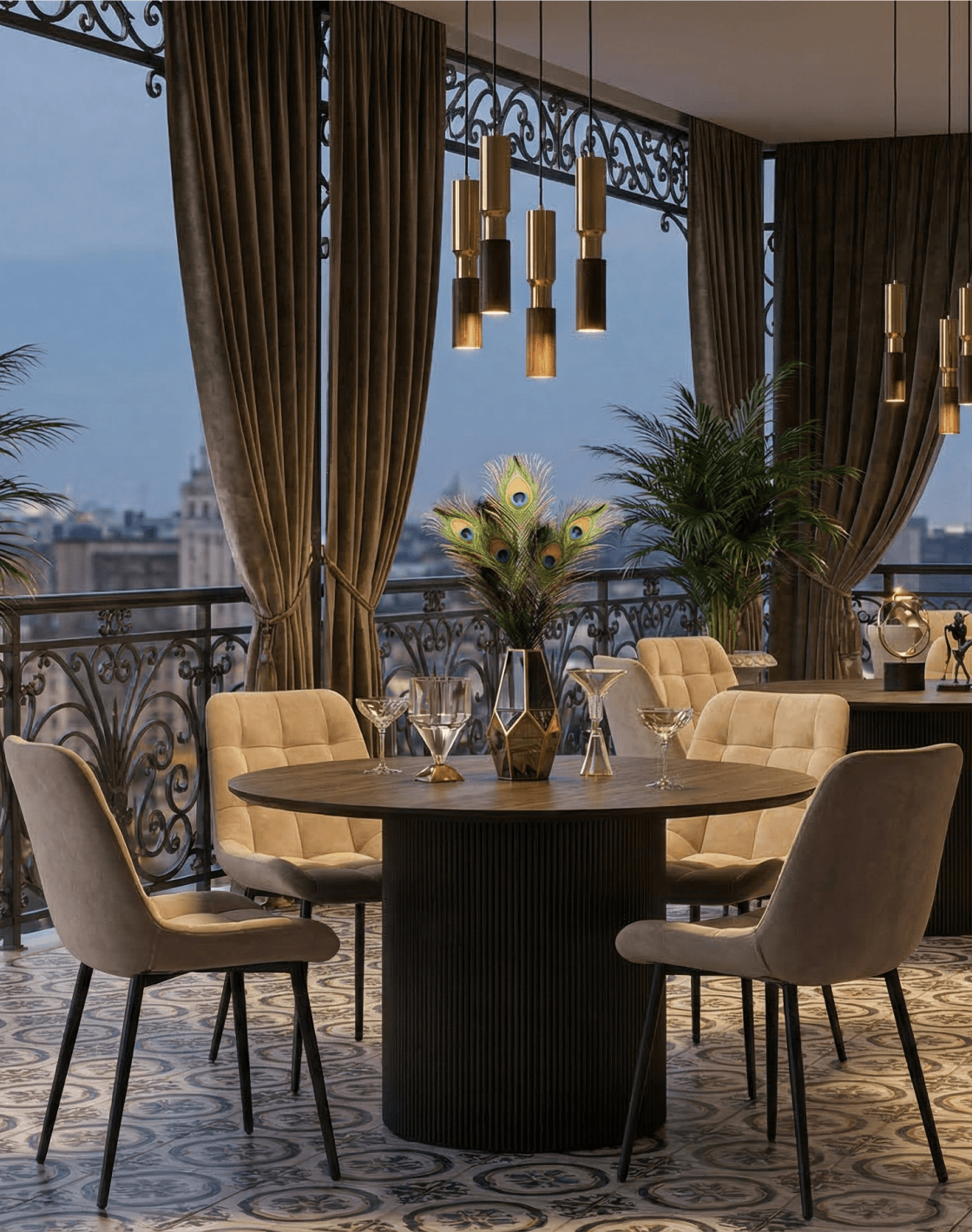 Стол Ballet,Стул Флекс Original, Светильник подвесной Telma