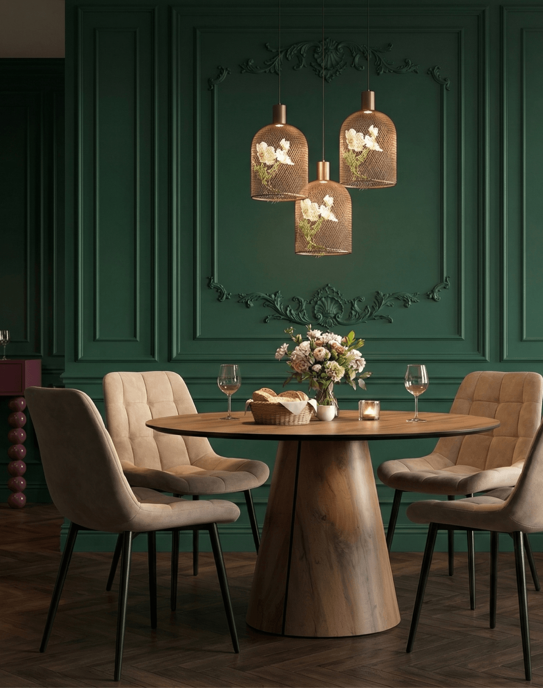 Стол Стивенсон,Стул Флекс Original, Светильник подвесной Ophelia