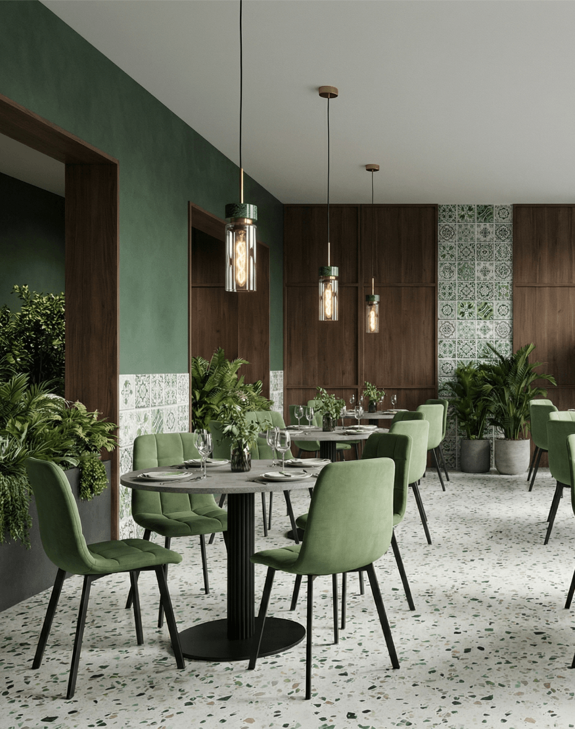 Стол Фризбин,Стул Одди Original Square,Светильник подвесной Almero