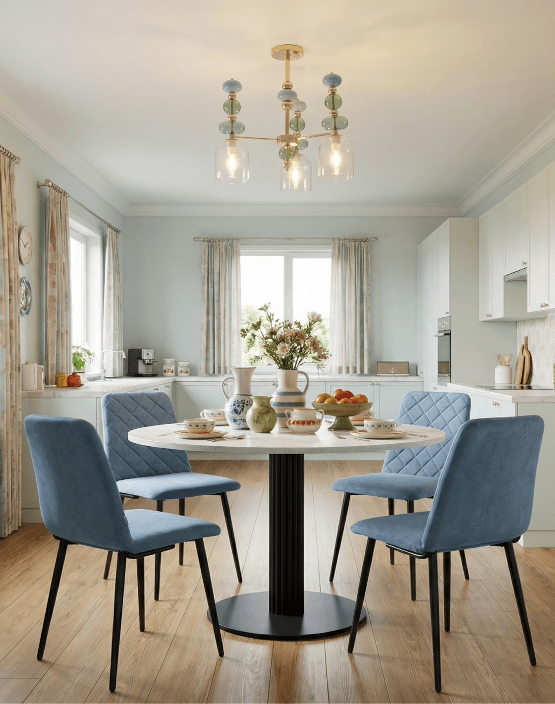 Стол Фризбин,Стул Кристенсен Original,Люстра подвесная Tilston