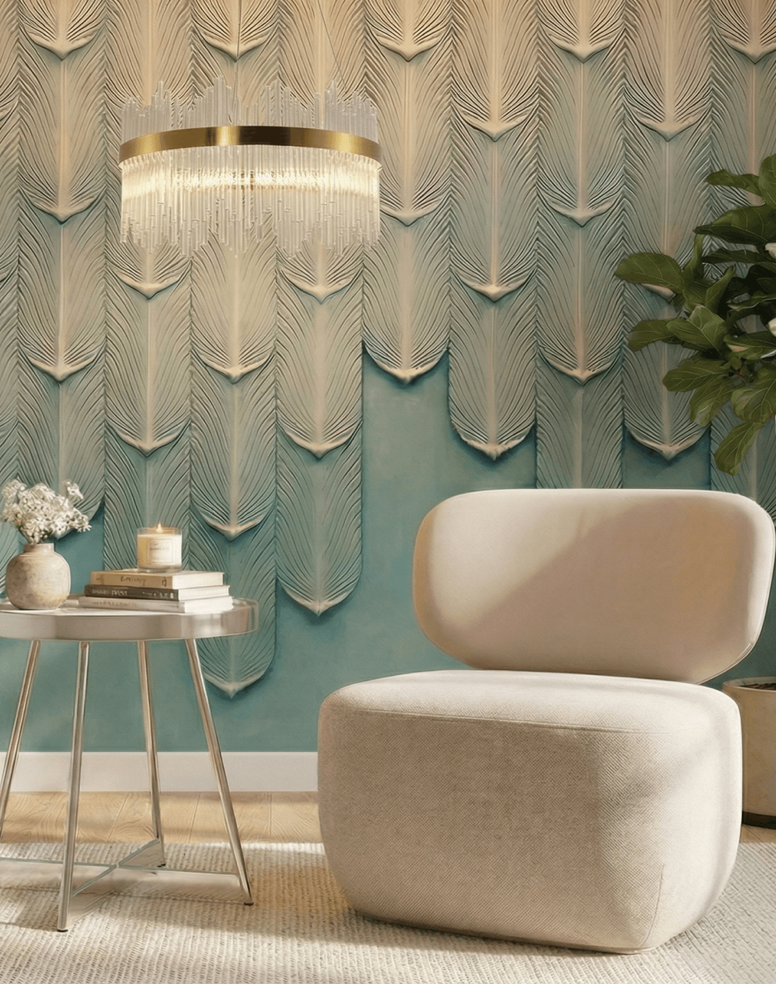 Кресло Спейс,Журнальный столик Гера,Люстра подвесная Crystella