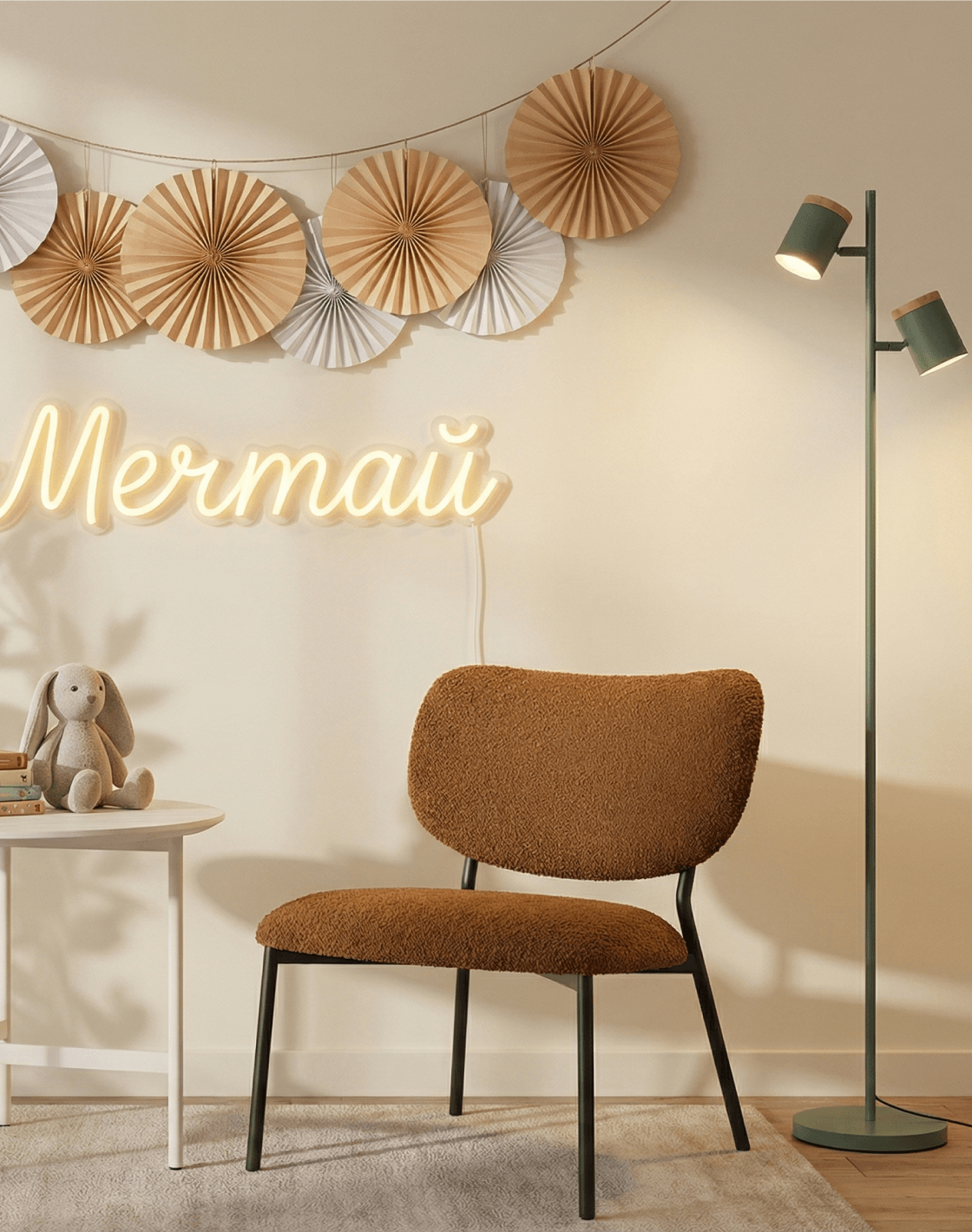 Кресло Jamie, Торшер Asheswood, Столик журнальный Make