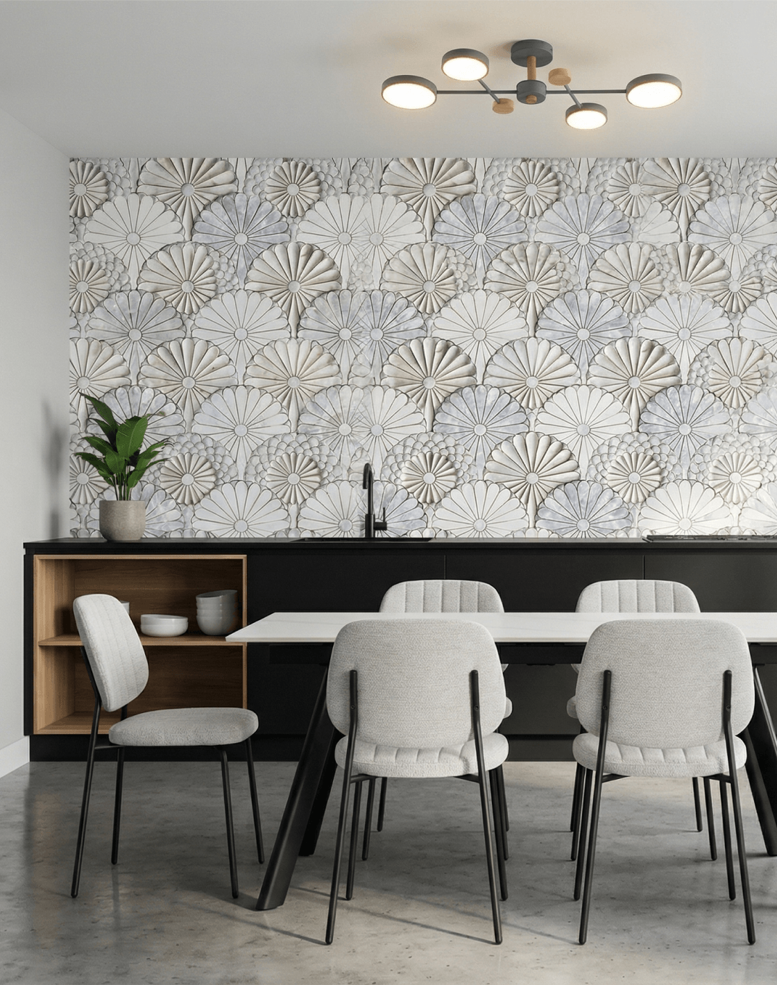 Стол Нэд, Стул Patrys, Светильник потолочный Scandi