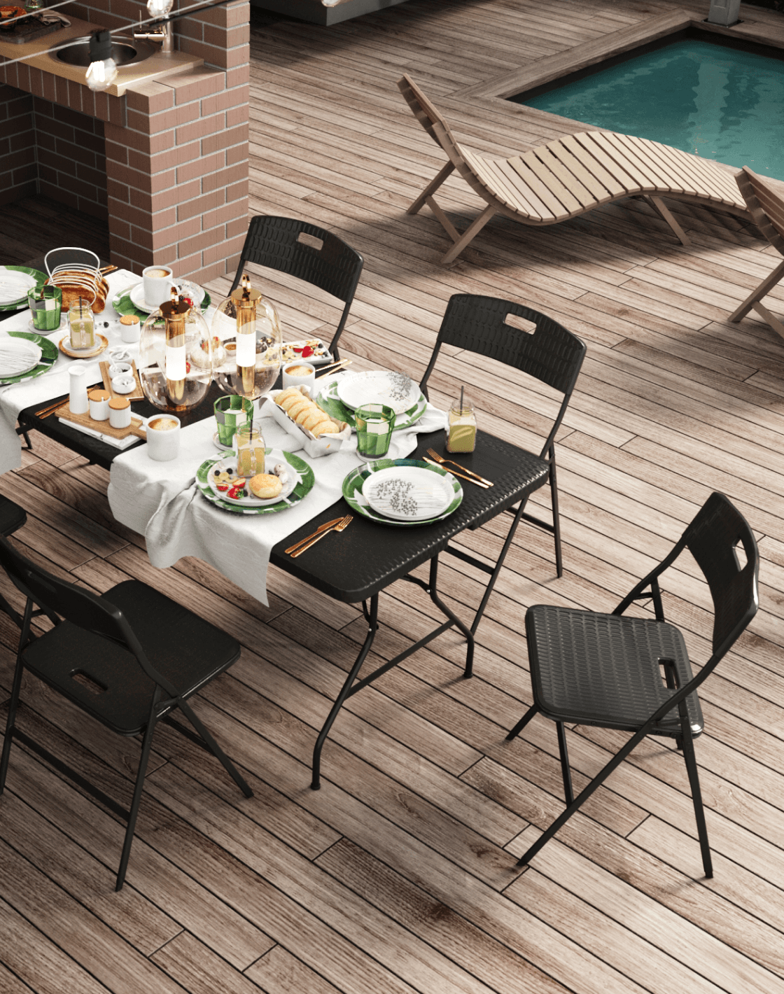 Стол Кейт чемодан, Стул складной SUPER LITE