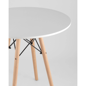 Обеденная группа стол DSW NEW D70, 4 стула DSW белый