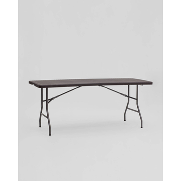 Стол складной чемодан пластиковый Кейт 180 коричневый