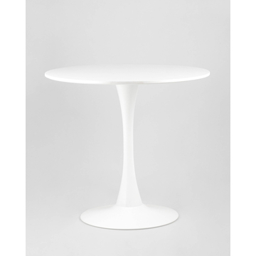 Стол Tulip D80 белый круглый на одной ножке