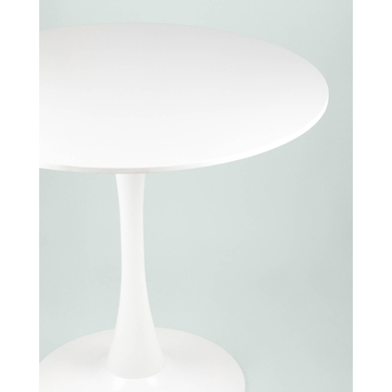 Стол Tulip D80 белый круглый на одной ножке