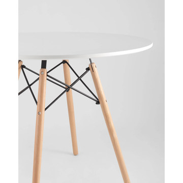 Обеденная группа стол DSW NEW D90, 4 стула DAW белый