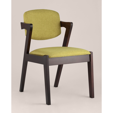 Обеденная группа стол GUDI 120*75 эспрессо, стулья VIVA оливковые 4 шт.