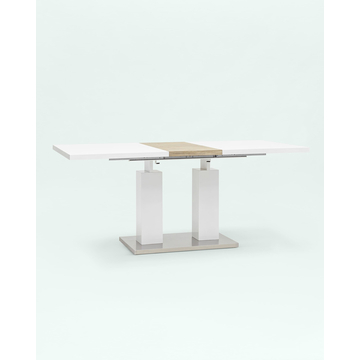 Стол обеденный Сиэтл раскладной 140-180*90 глянцевый белый