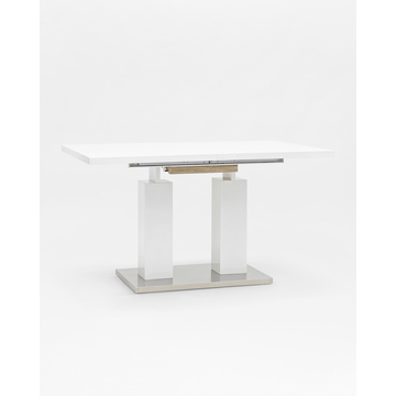 Стол обеденный Сиэтл раскладной 140-180*90 глянцевый белый