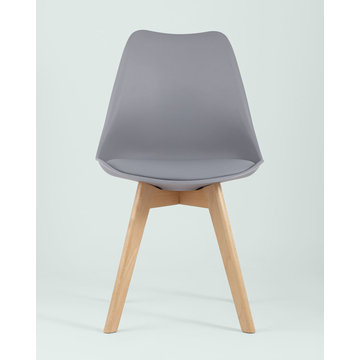 Обеденная группа стол DST, 3 стула Frankfurt серый