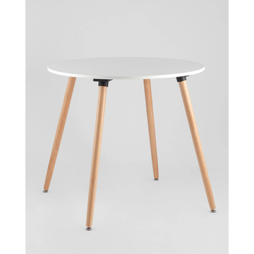 Обеденная группа стол Oslo Round WT, 3 стула FRANKFURT красный