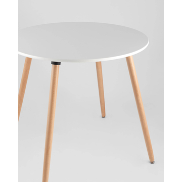 Обеденная группа стол Oslo Round WT, 4 стула DSW белый