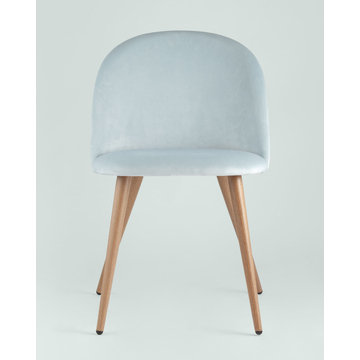 Обеденная группа стол Oslo 120*80, 4 стула Лион велюр пыльно-голубой