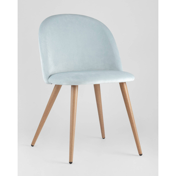 Обеденная группа стол Oslo 120*80, 4 стула Лион велюр пыльно-голубой