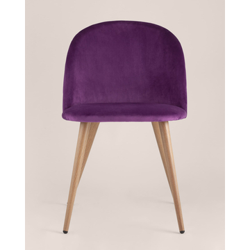 Обеденная группа стол Oslo 120*80, 4 стула Лион велюр с ромбами лиловый