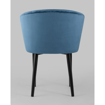 Стул с подлокотниками Нейтон велюр пыльно-синий